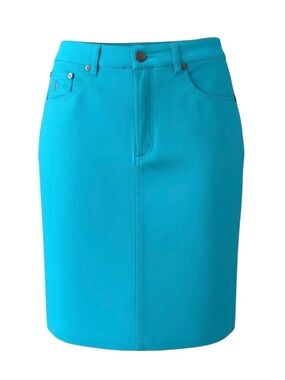 Key West Aqua Blue Denim Pencil Skirt Size 6